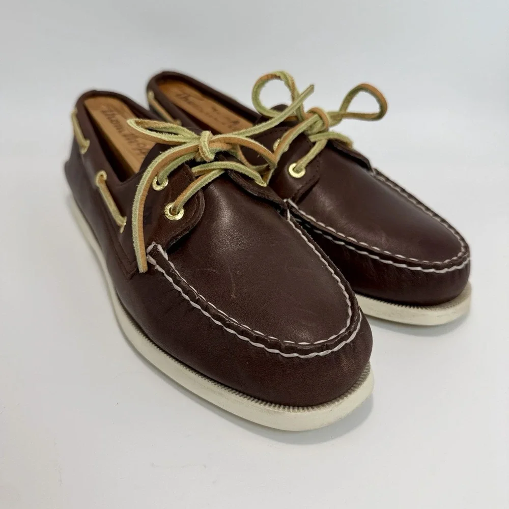 Sperry Brown 2-Eye Boat Shoes Top Sider Women's Sz 8.5W Nautical Brown 9155017